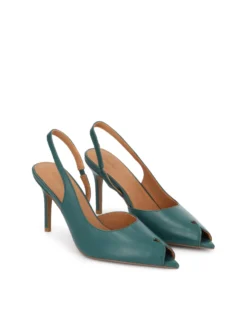 Czółenka slingback z wydłużonymi otwartymi noskami