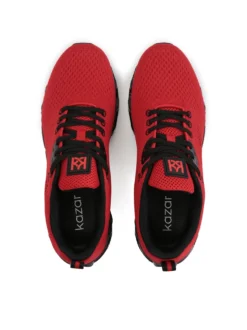 Czerwone sneakersy męskie z przewiewnej tkaniny