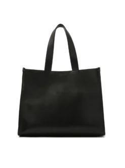 Duża czarna tote bag z saszetką