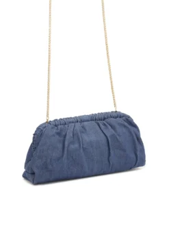 Duża torebka pouch bag z tkaniny denim
