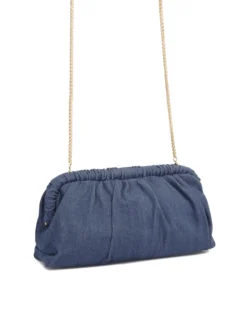 Duża torebka pouch bag z tkaniny denim