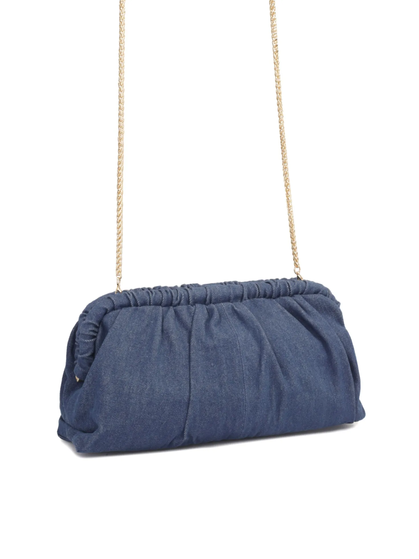 Duża torebka pouch bag z tkaniny denim