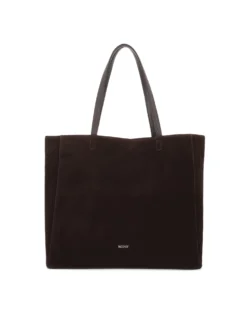 Duża torebka shopper z zamszu