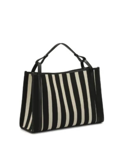 Duża torebka tote bag w paski