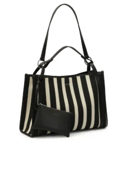 Duża torebka tote bag w paski