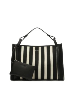 Duża torebka tote bag w paski