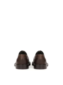 Eleganckie brązowe skórzane buty męskie typu brogue