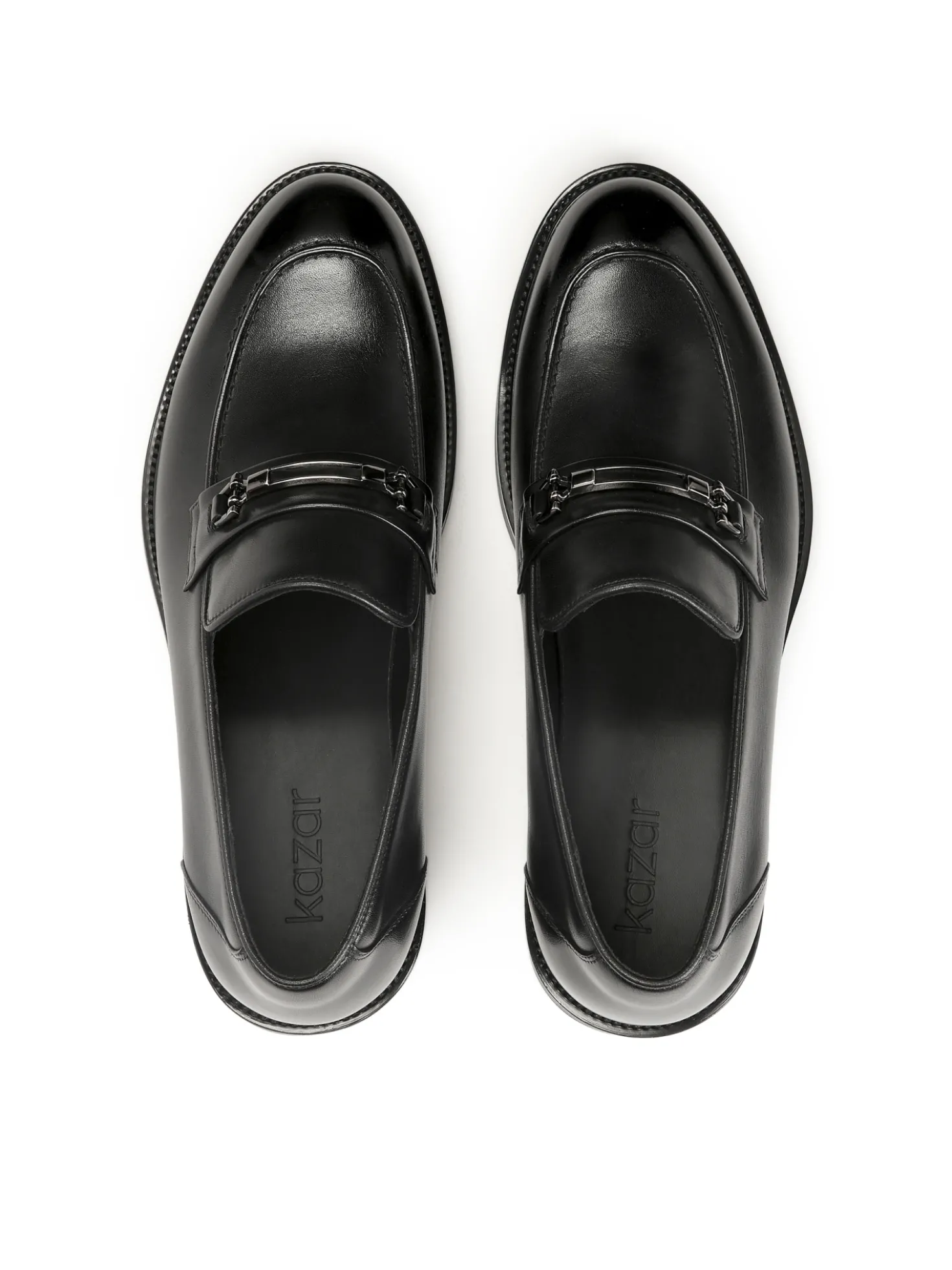 Eleganckie skórzane loafersy z klamrą