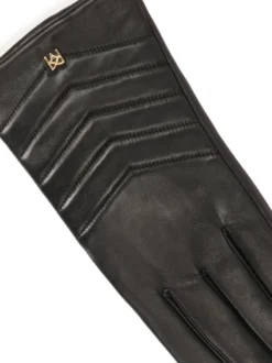 Eleganckie skórzane rękawiczki z pikowanym przeszyciem