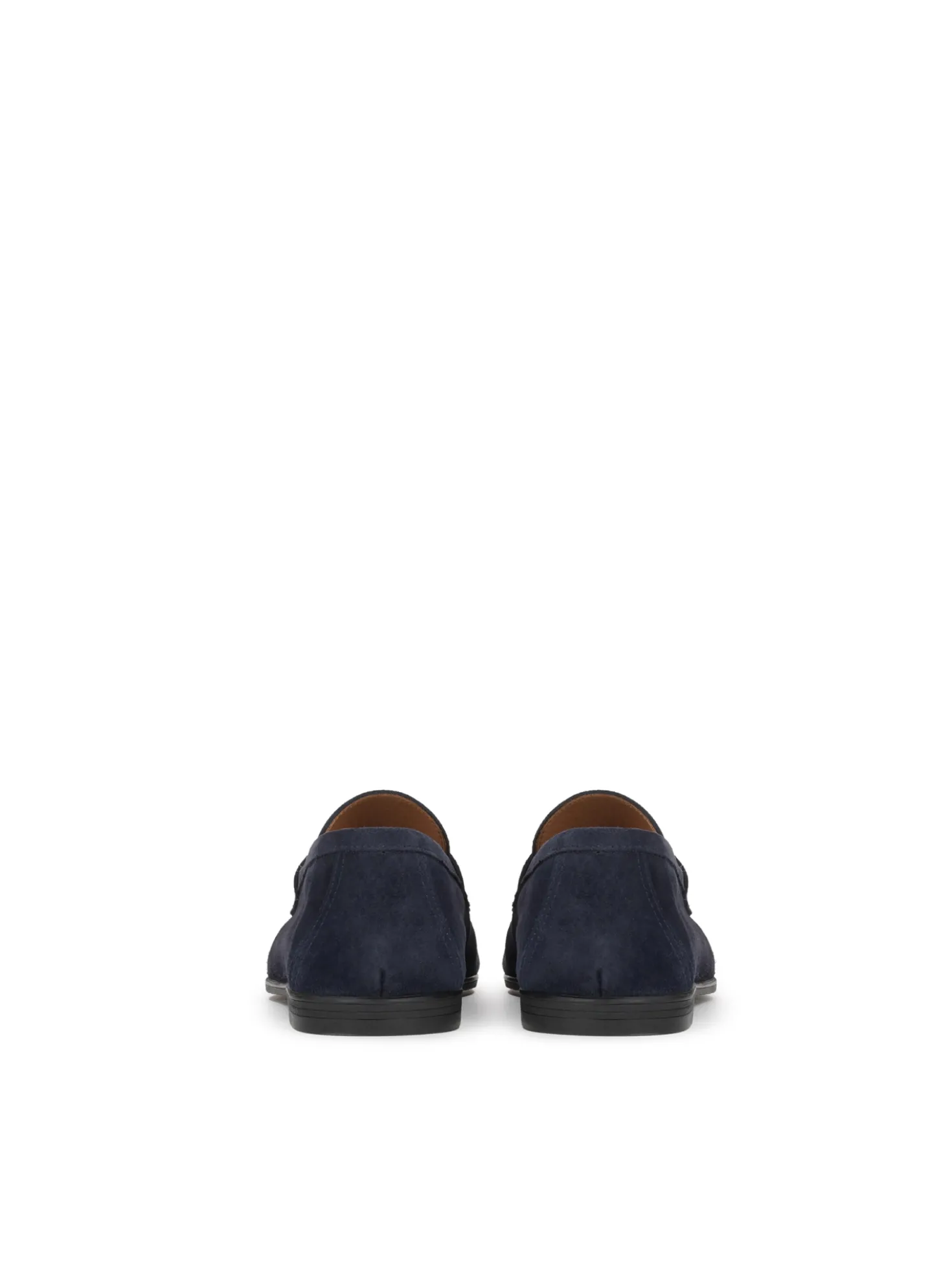 Granatowe loafersy z zamszu