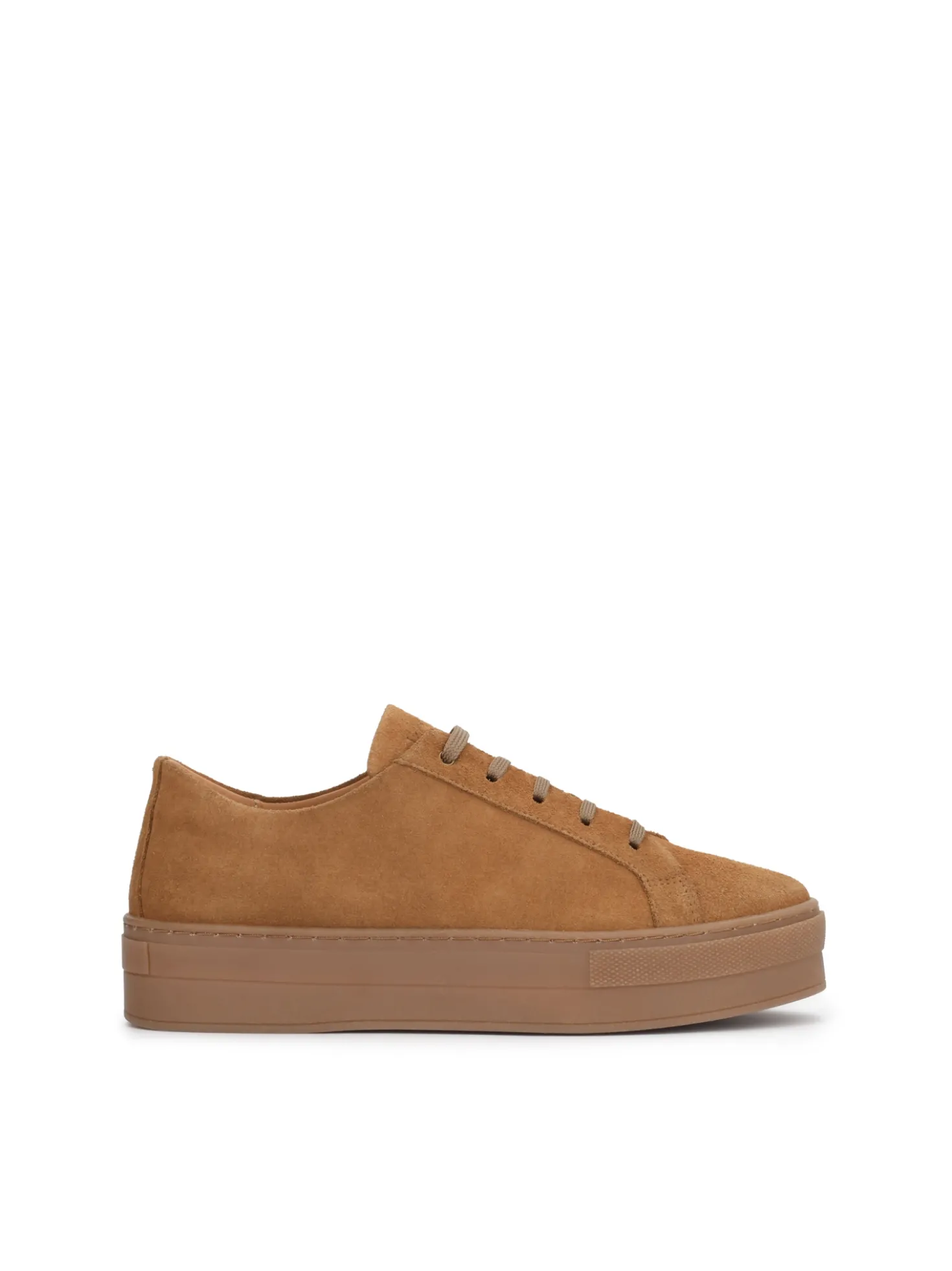 Jasnobrązowe sneakersy z naturalnego zamszu