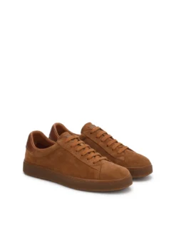 Jasnobrązowe zamszowe sneakersy