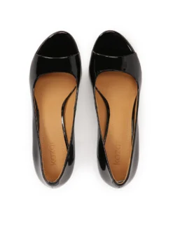 Klasyczne czarne czółenka peep toe