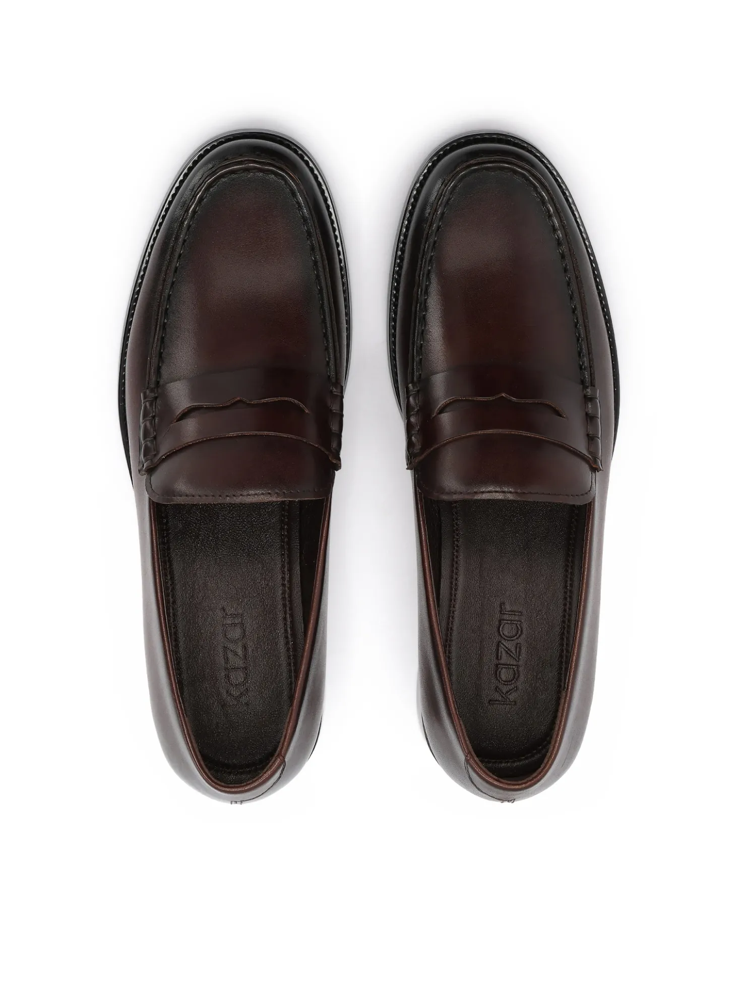 Klasyczne loafersy męskie w odcieniu brązu