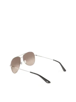Klasyczne okulary aviator ze srebrną ramką