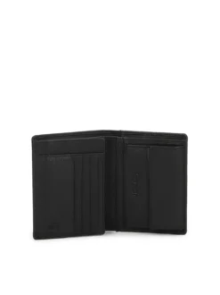 Klasyczny czarny portfel ze skóry