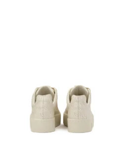 Komfortowe skórzane sneakersy w tłoczony wzór