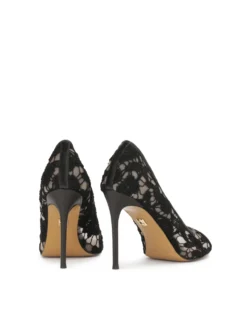 Koronkowe czółenka peep toe