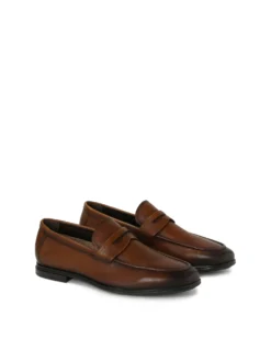 Loafersy z cieniowanej skóry w brązowym kolorze