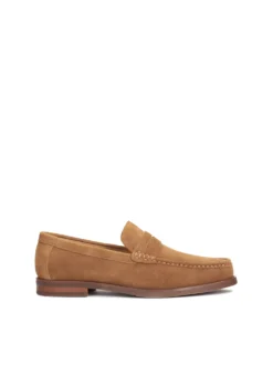 Loafersy z naszytym ozdobnym paskiem z wycięciem