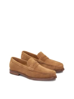 Loafersy z naszytym ozdobnym paskiem z wycięciem