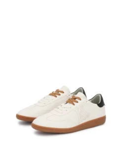 Luksusowe sneakersy z białej skóry naturalnej