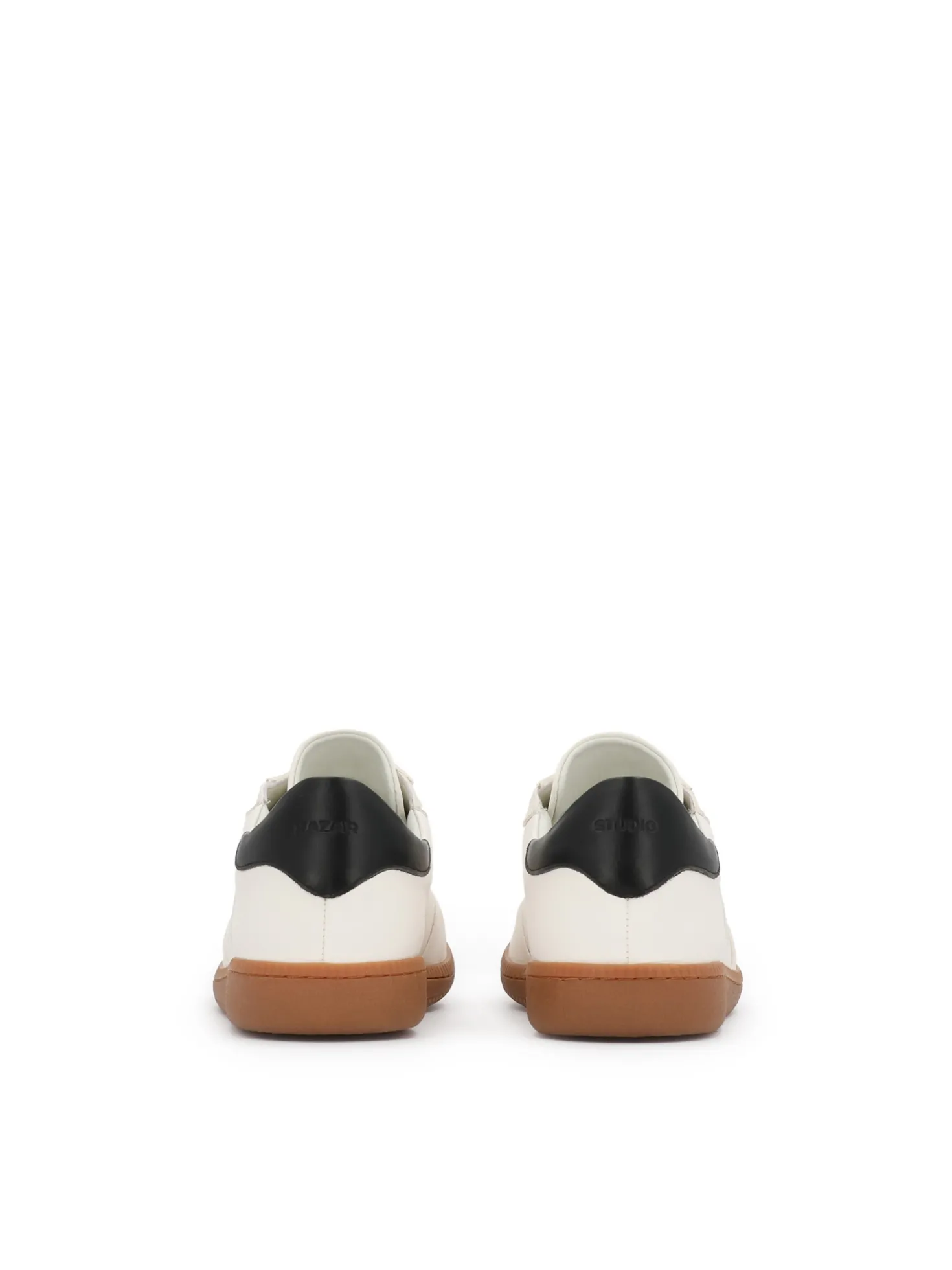 Luksusowe sneakersy z białej skóry naturalnej
