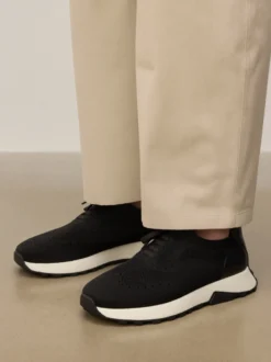 Miejskie sneakersy z tkaniny i skóry