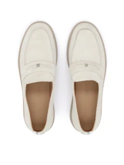 Minimalistyczne loafersy na podeszwie typu sneakers z zamszu