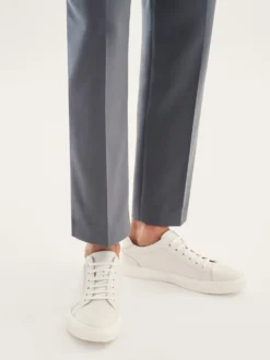 Minimalistyczne skórzane sneakersy męskie off-white