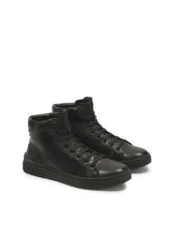 Minimalistyczne sneakersy męskie w czarnym kolorze