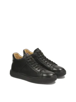 Minimalistyczne sneakersy męskie z gładkiej skóry