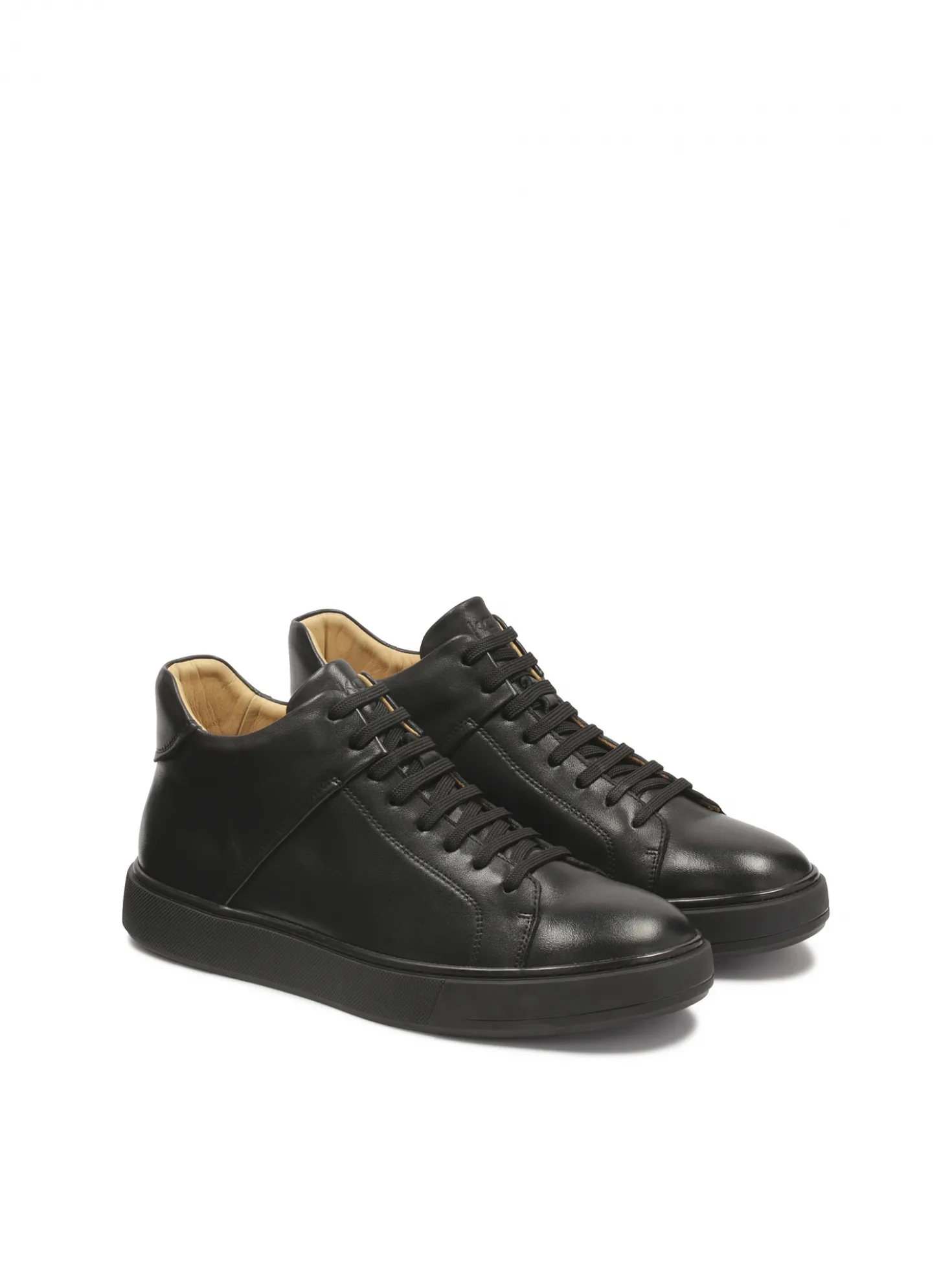 Minimalistyczne sneakersy męskie z gładkiej skóry