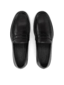 Męskie loafersy typu penny z naturalnej skóry