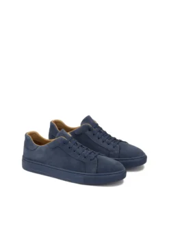 Męskie sneakersy z zamszu w niebieskim kolorze