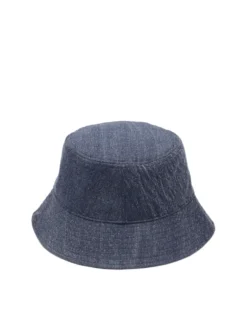 Niebieski kapelusz bucket z tkaniny typu denim