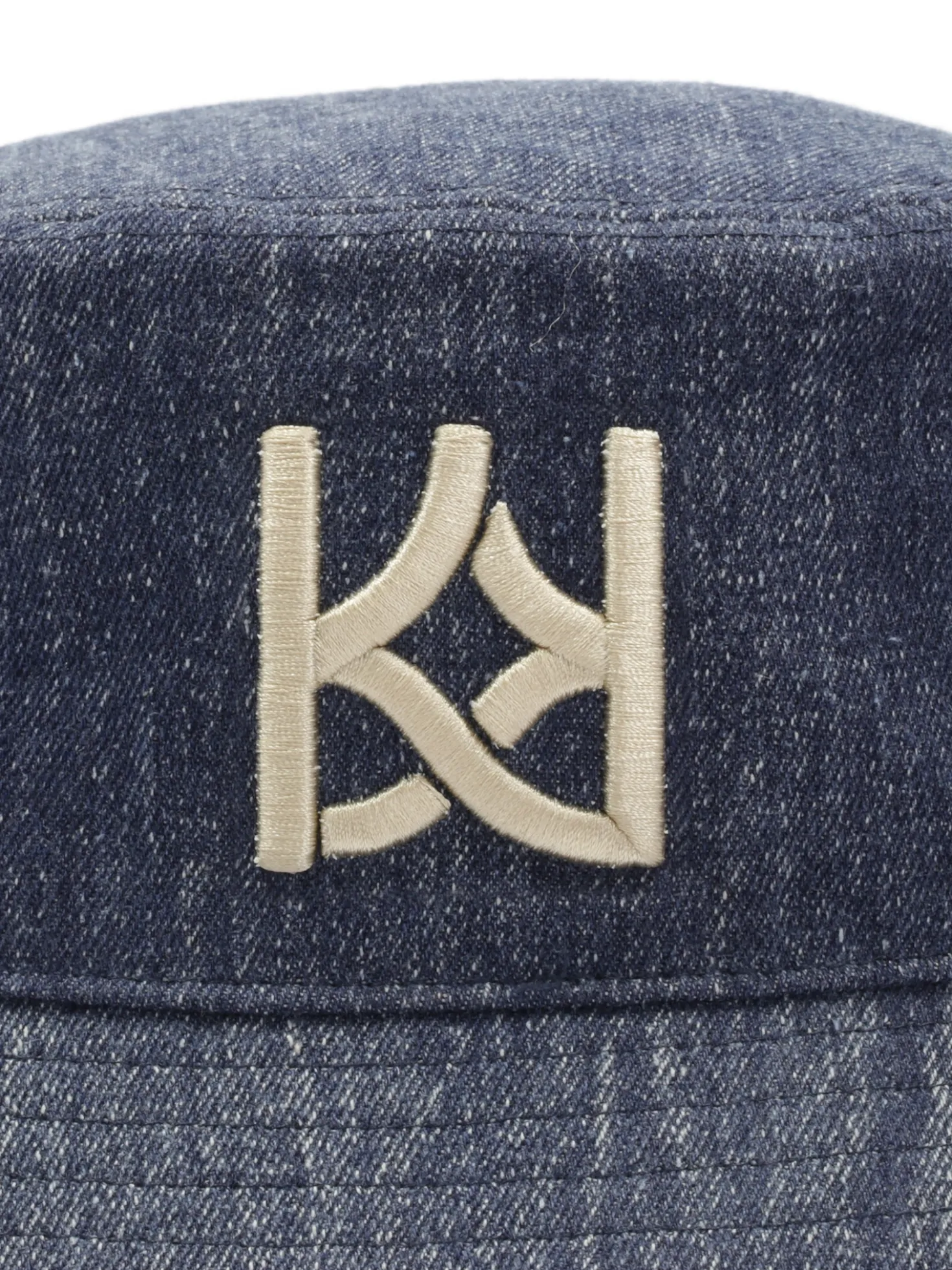 Niebieski kapelusz bucket z tkaniny typu denim