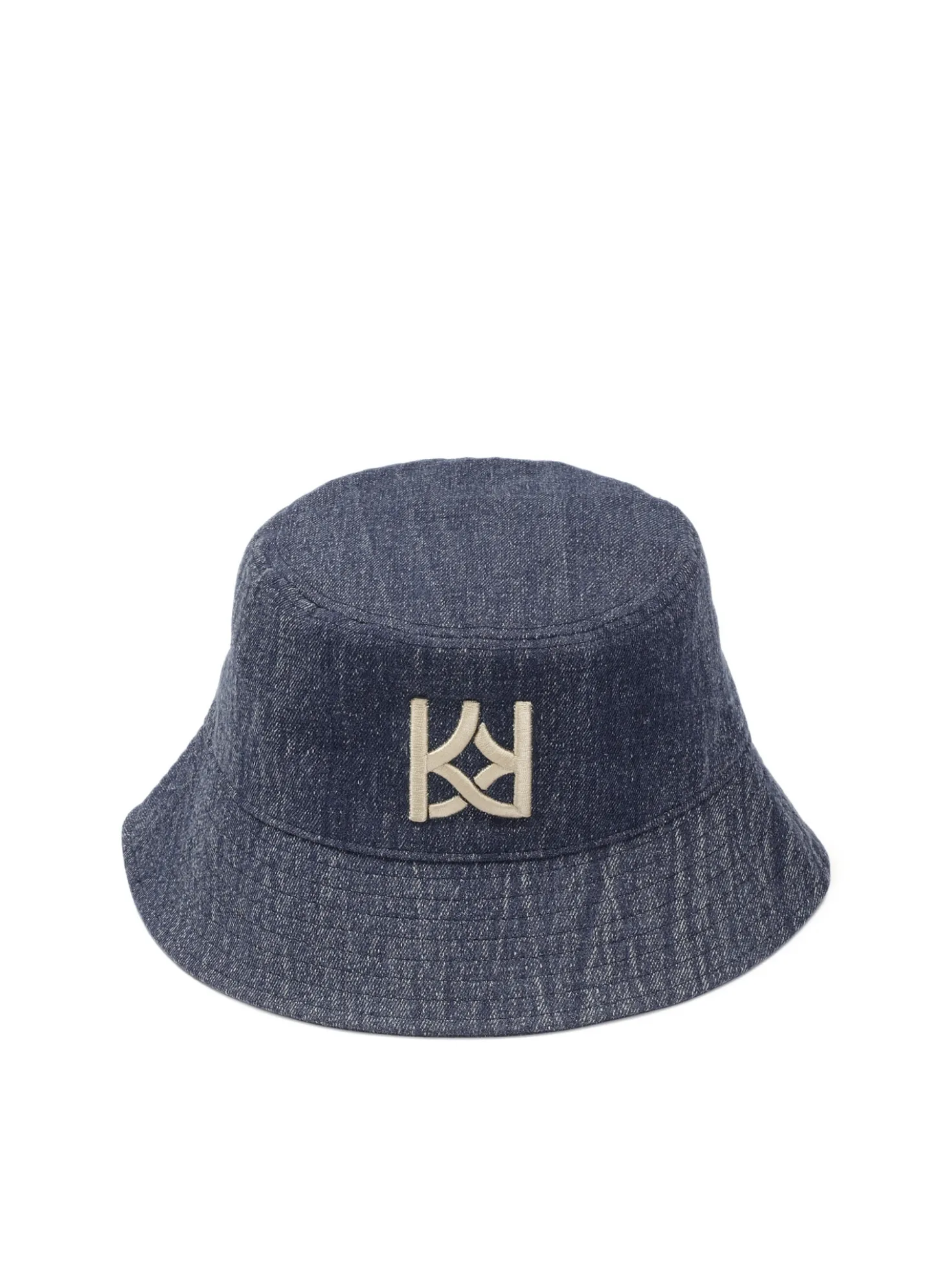 Niebieski kapelusz bucket z tkaniny typu denim