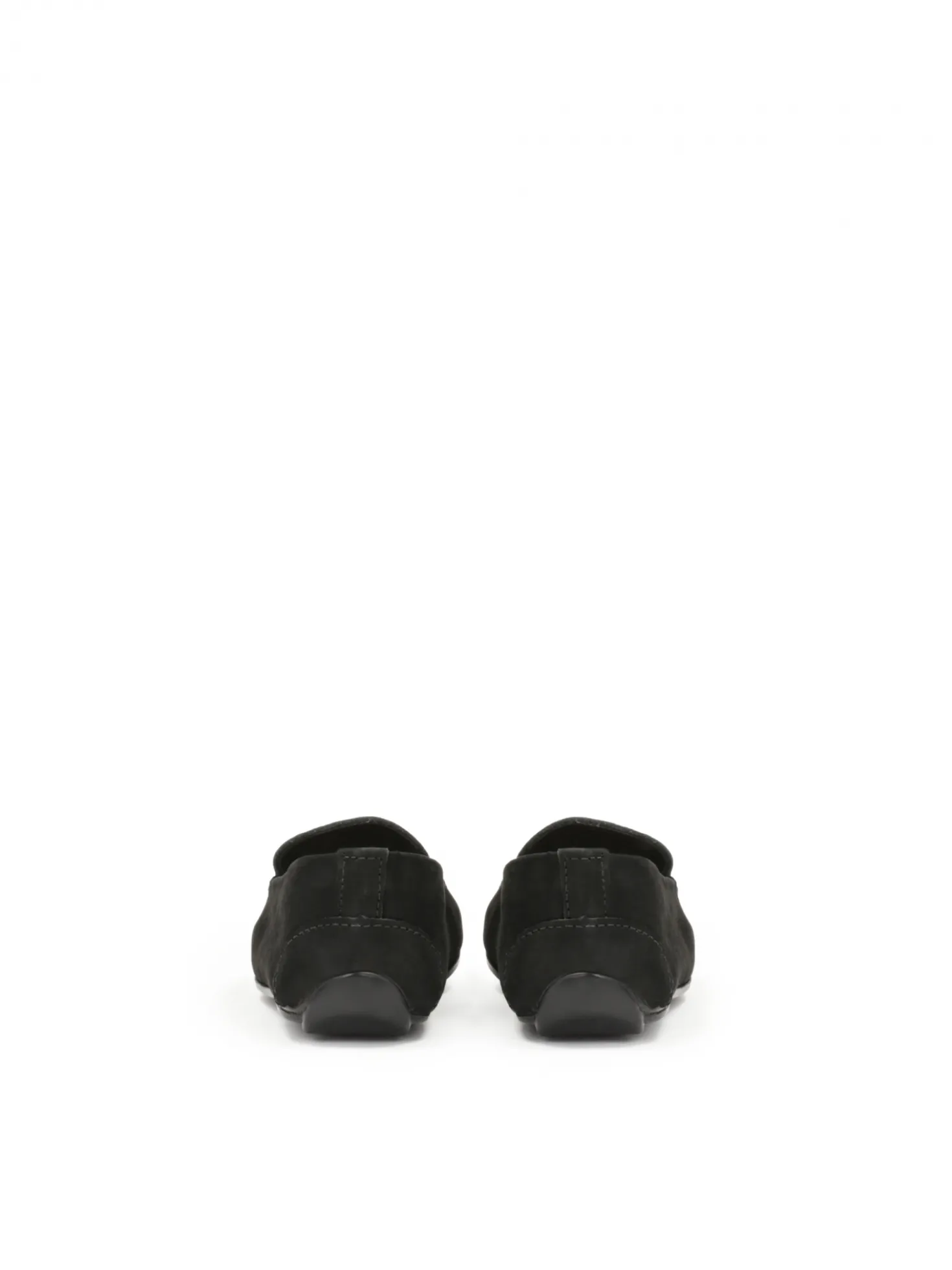 Nubukowe czarne mokasyny damskie