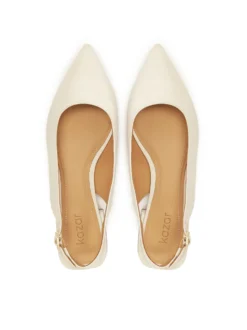 Płaskie czółenka slingback