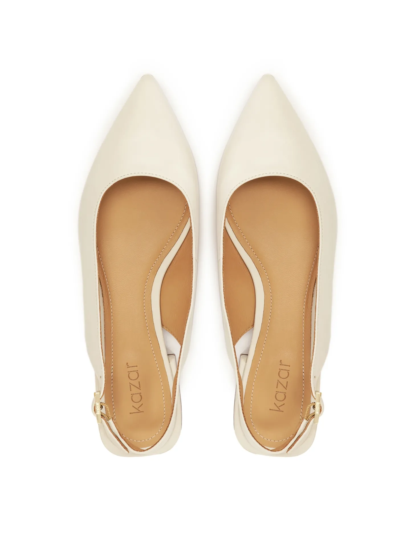 Płaskie czółenka slingback
