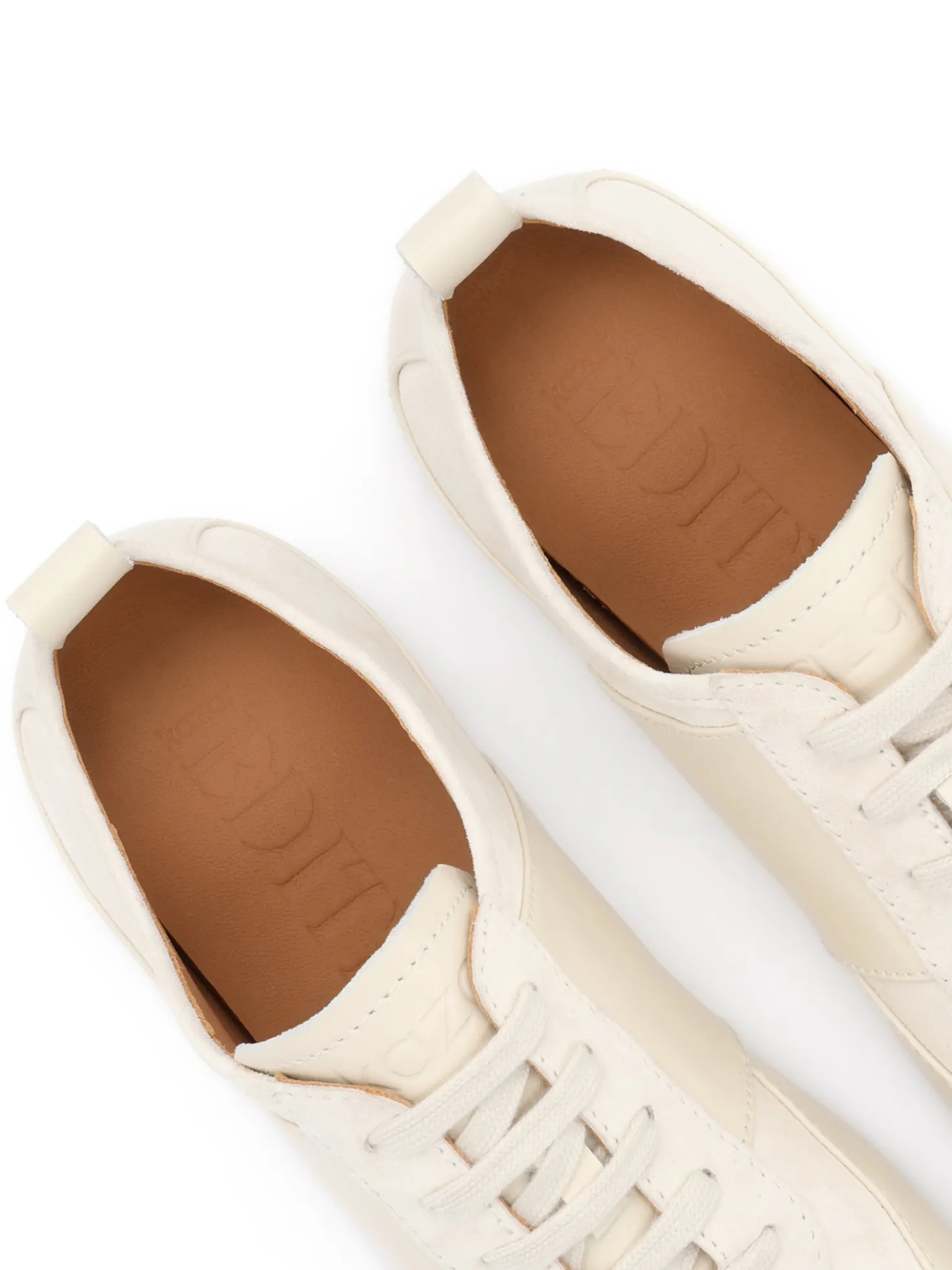 Płaskie skórzane sneakersy