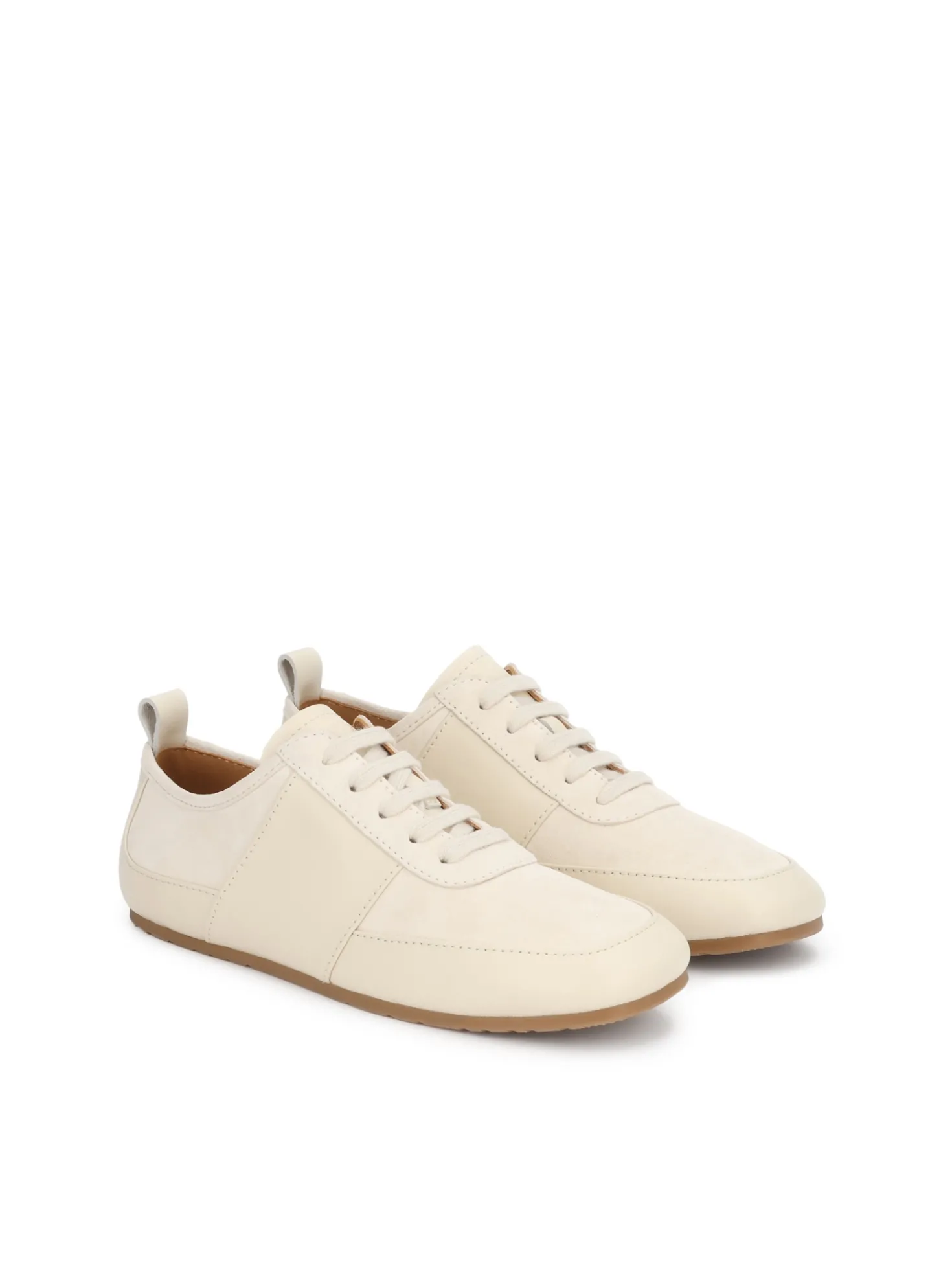 Płaskie skórzane sneakersy