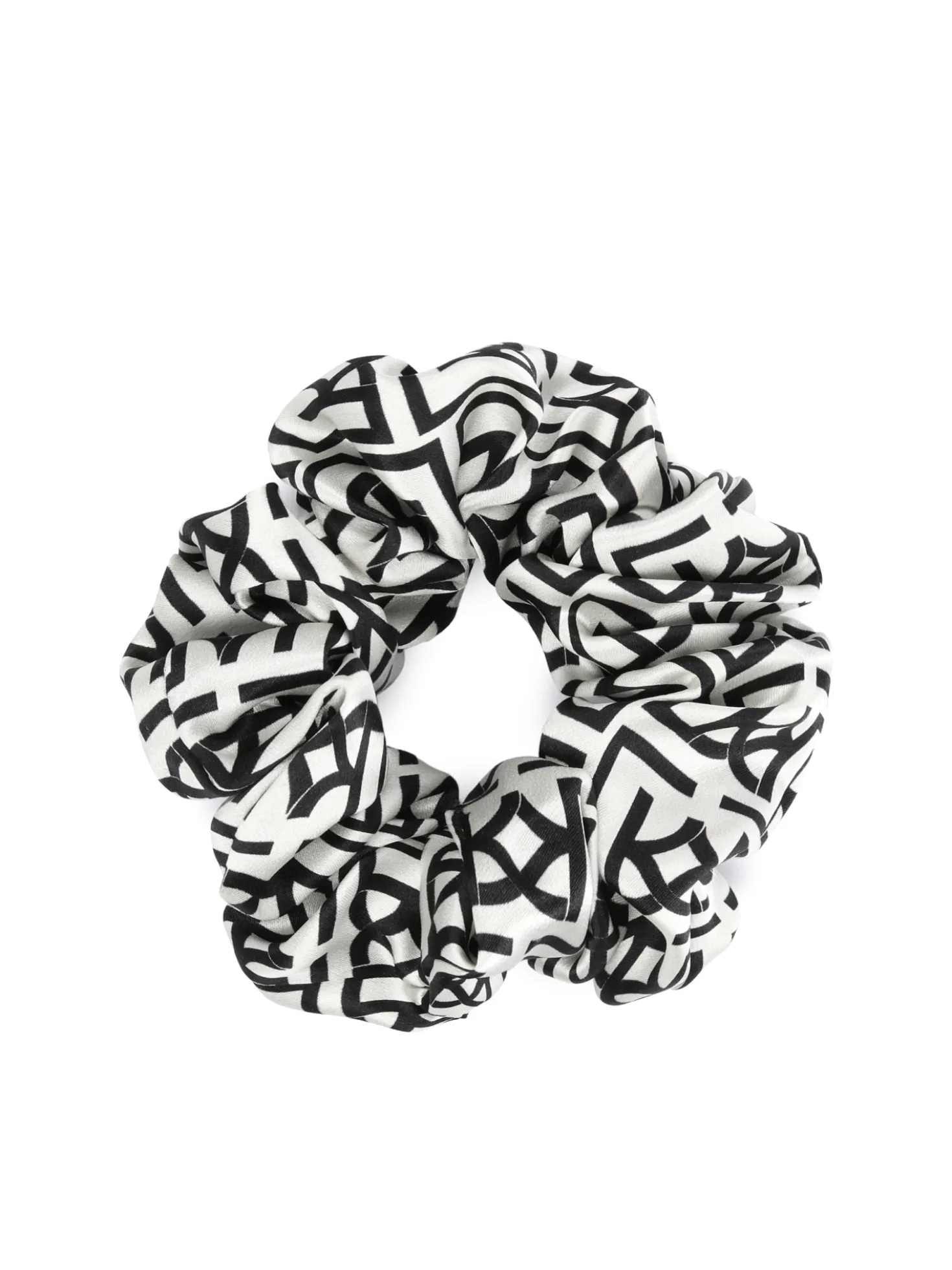 Satynowe scrunchie w monogramy KAZAR