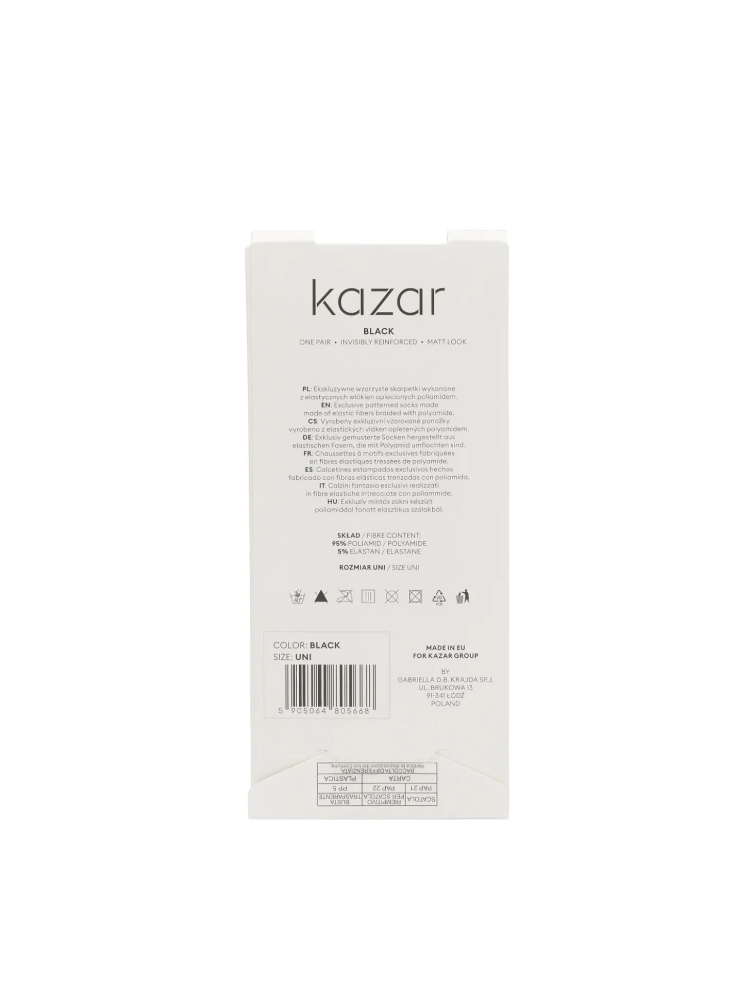Skarpetki rajstopowe w logotypy KAZAR