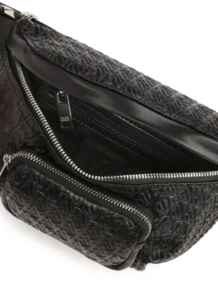 Skórzana nerka z kieszenią na przodzie unisex