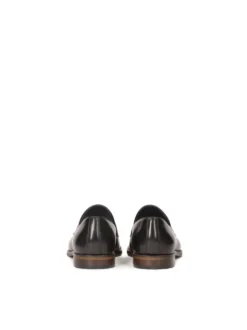 Skórzane brązowe loafersy męskie