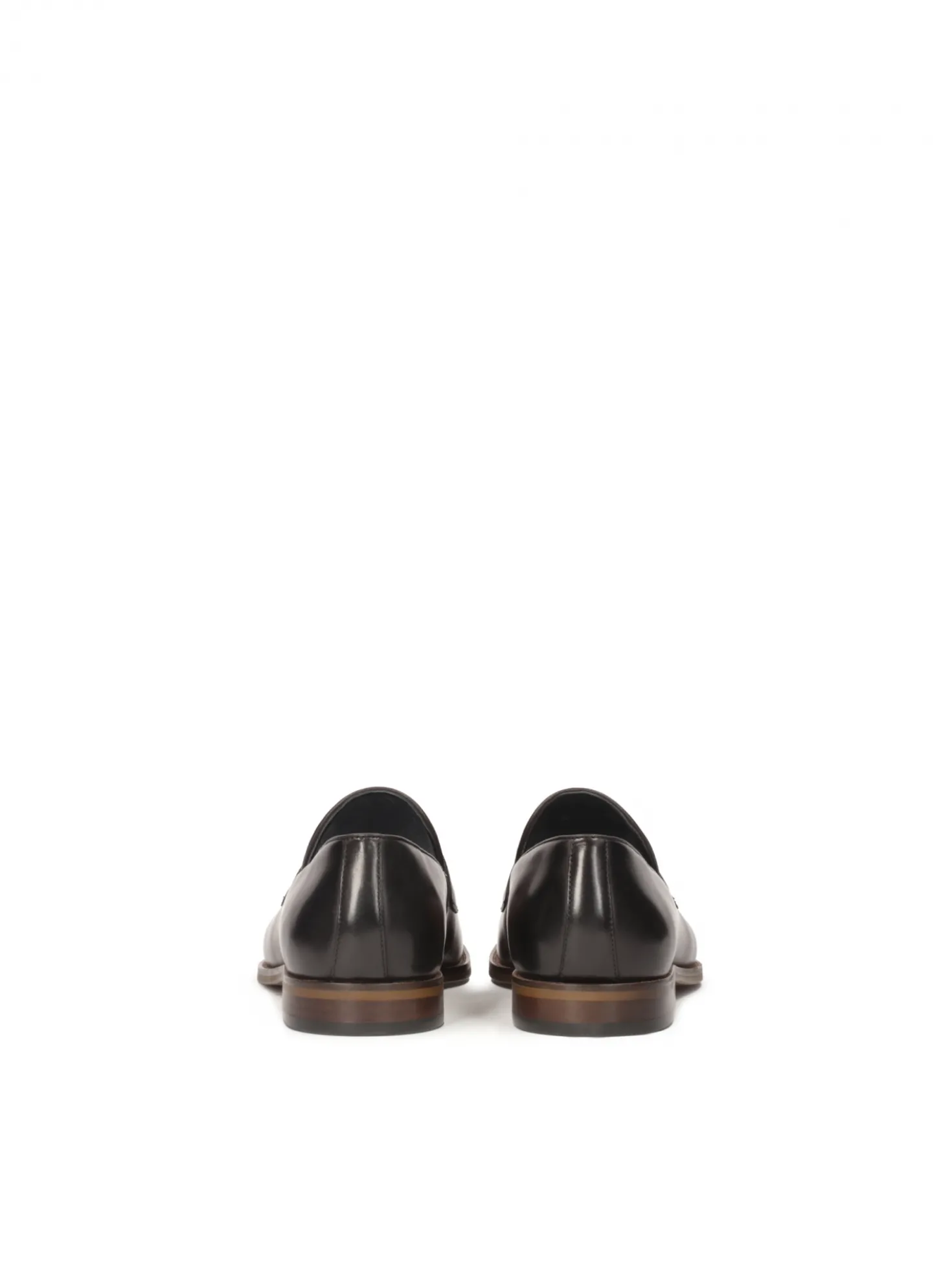 Skórzane brązowe loafersy męskie
