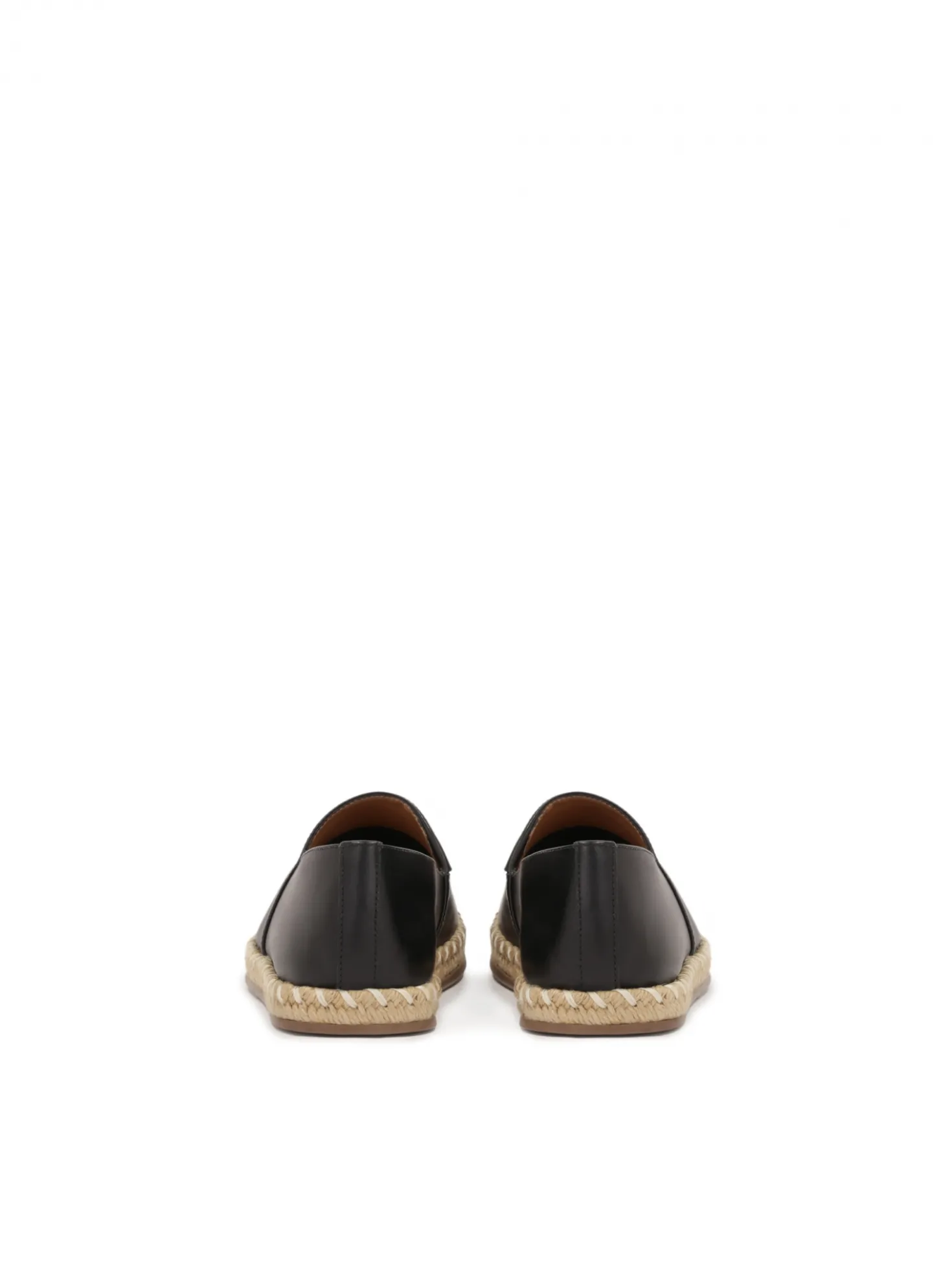 Skórzane czarne espadryle