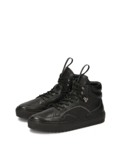 Skórzane czarne hight sneakers